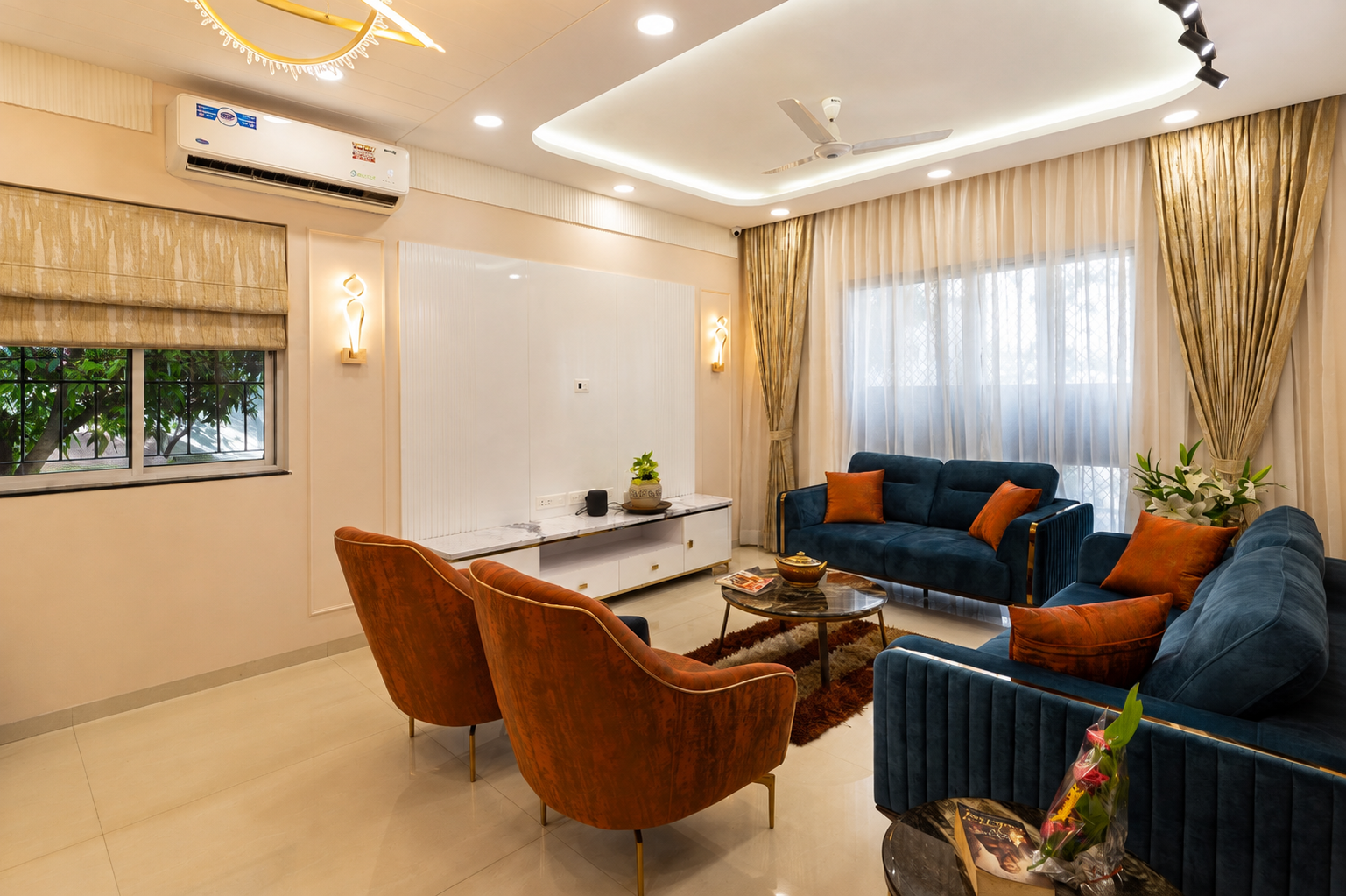 Dr. Juhi Luthra interior design — Showcase view by AMZ Interiors Pune